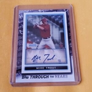 2021 Topps Through the Years Facsimile Autograph Card of MIKE TROUT -GM-MT